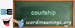 WordMeaning blackboard for courtship